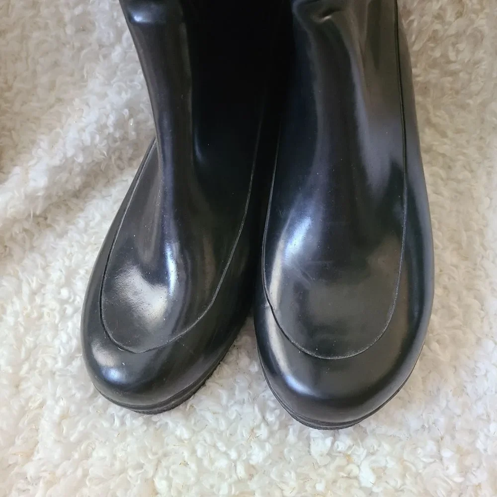 Sperry‎ Top Sider Wedge Pull-on Rubber Rain Boots sz 10